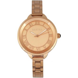 Bertha Sunglasses Madison Sunray Dial Bracelet Watch in Rose Gold at Nordstrom