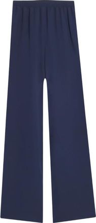 Valentino Garavani Silk Wide-Leg Pants In Navy