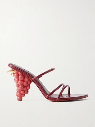 Cult Gaia Sandali In Pelle Grape - Rosso