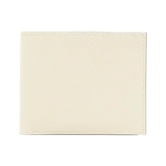 Herm&egrave;s Capucine White Epsom Leather Silk Wallet (Bi-Fold) (Pre-Owned)