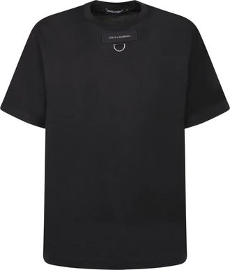 Dolce & Gabbana Katoenen T-shirt. Zwarte kleur. - Heren - T-shirts - Zwart - S - Katoen - Tops