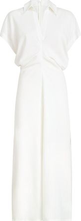 Brunello Cucinelli Twill dress with monili in White at Nordstrom, Size Xx-Large Eu