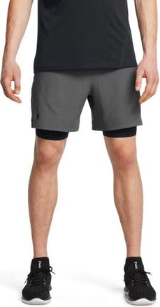 Under Armour Mens Vanish Woven Shorts With Heat Gear - Castlerock/Black/Black Size 3XL