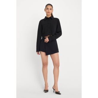 Good American Womens Cropped Jacket | Black, Size Medium | Good American by Khlo&Egrave; Kardashian