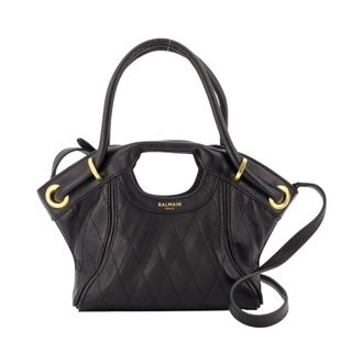 Balmain Tote Bags, female, Black, Size: ONE SIZE Small Tote