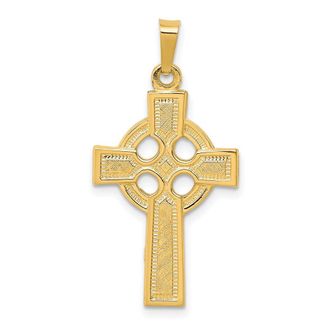 Diamond2Deal 14k Yellow Gold Celtic Cross Charm