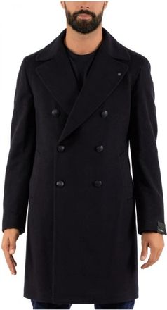 Tagliatore Double-Breasted Jas - Heren - Mantel - Blauw - XL - Wol - Jassen