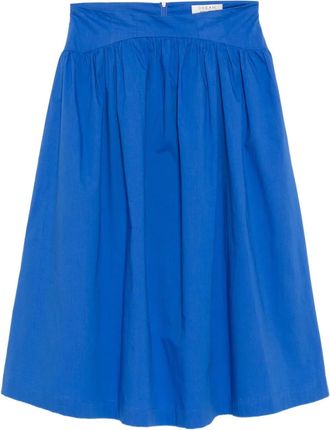 Sister Jane Gonna midi Diary con arricciatura - Blu