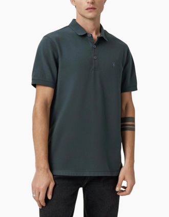 AllSaints Allsaints Mens All Saints Mens Polo Shirt Reform Summer Tee - Sunil Blue - Size: 44