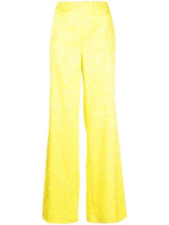P.A.R.O.S.H. Pantaloni con motivo jacquard - Giallo