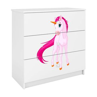Les Tendances Les Tendances - C&oacute;moda 3 Cajones Kocot Kids Babydream Unicornio - Blanco