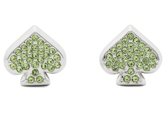 Kate Spade New York Everyday Spade Pave Studs Womens Earring Green/Silver, Glass