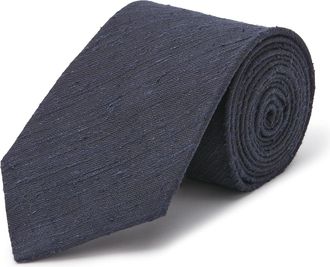 Oliver Brown Pure Silk Shantung Tie - Navy
