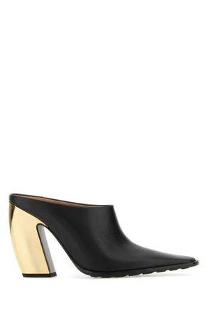 Bottega Veneta Black Leather Mules