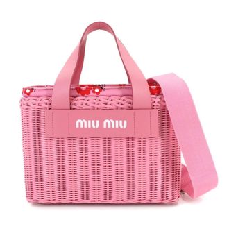 MIU MIU ピンクレザーハンドバッグ miu ミュウミュウ ピンク レザー ハンドバッグ ショルダーバッグ
