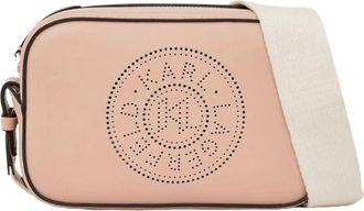 Karl Lagerfeld K/Circle Perforated Crossbody Tas - Dames - Schoudertassen - Beige - ONE Size - Leer - Tassen