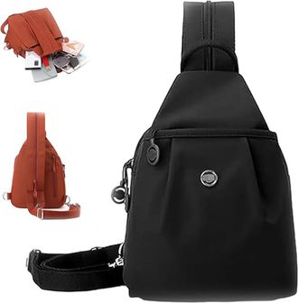 Generic Waterproof 2-Way Commuter Bag, Convertible Shoulder Backpack Tote with Double Zipper, Large Capacity Oxford Travel Bag, Anti-Theft Daypack for Work, C