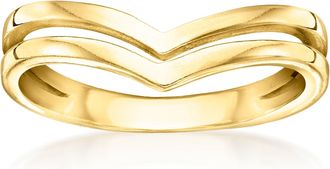 Canaria Canaria 10kt Yellow Gold Double V Ring