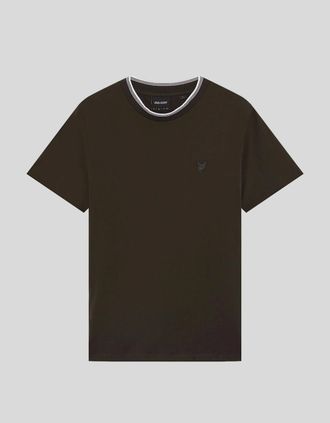 Lyle & Scott Lyle And Scott Mens Superfine Cotton Tipped T-Shirt - Black - Size: 36