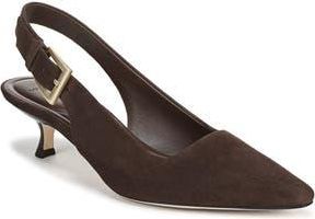 Vince Shasta Kitten Heel Slingback Pump in Brown Suede at Nordstrom Rack, Size 8.5