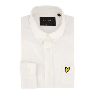 Lyle & Scott Heren, Overhemden, Wit, Maat: L Katoen