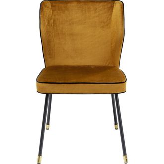 Kare Design Silla terciopelo amarillo