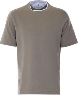 Brunello Cucinelli T-Shirts - Heren - T-shirts - Grijs - L - Tops