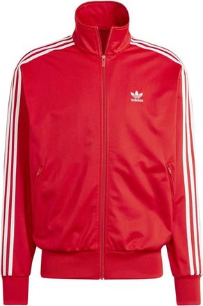 adidas Firebird Gerecyclede Polyester Jas - Heren - Sportshirts - Rood - L - Polyester - Fitness