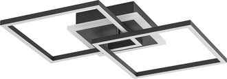 Lindby L&aacute;mpara De Techo Led fjardo En Negro Aluminio - Lindby