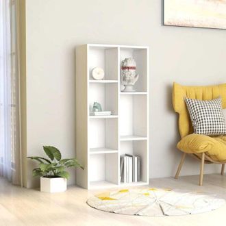 vidaXL Book Cabinet White 50x25x106 cm Engineered Wood Vidaxl