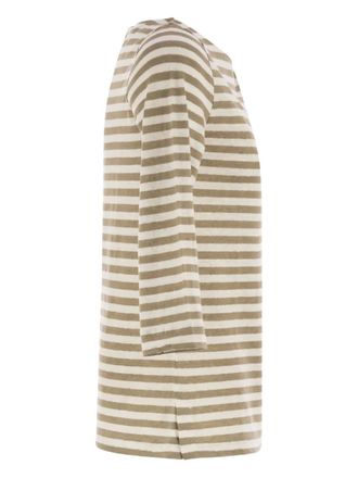 Majestic Filatures striped boat-neck T-shirt - Neutrals