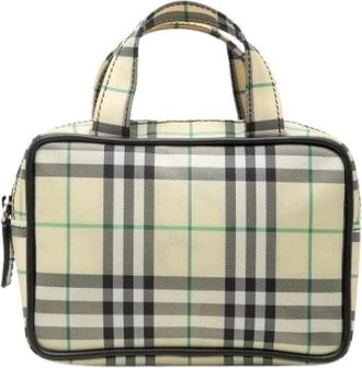 Burberry Pre-owned Canvas Mini Bag - Dames - Vintage Mini Tas - Beige - ONE Size - Vintage