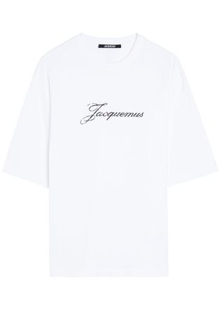 Jacquemus Le T-shirt Logo-print Cotton-blend T-shirt - White - S (UK8-10 / S)