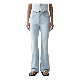 Levi's Jeans, Dames, Blauw, W26 L32, Katoen, 726 HR Flare