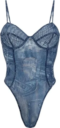 Diesel Dames, Tops, Blauw, Maat: 4XS Denim