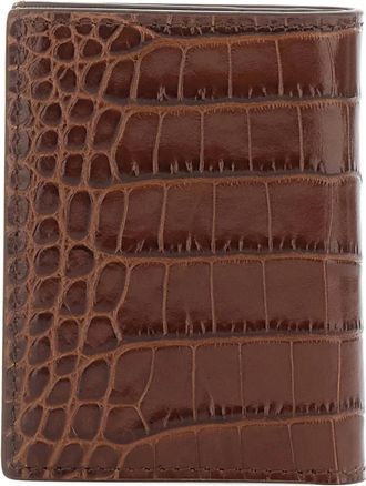Tom Ford Portafoglio goffrato in pelle - Marrone