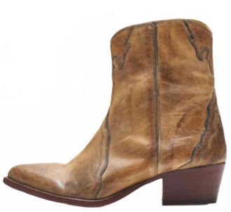 Free People Womens New Frontier Western Boot In Distressed Tan