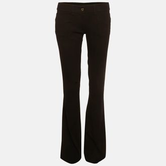 Just Cavalli Black Knit Straight Leg Pants
