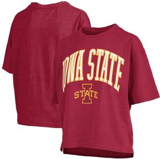 Pressbox Womens Pressbox Cardinal Iowa State Cyclones Nelson Arch Over Logo Waist Length Oversized Slub T-Shirt at Nordstrom, Size X-Large