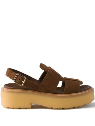 Prada suede sandals - Brown