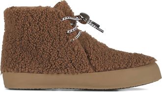 Le Monde Beryl Stivaletti stringati in shearling 27mm - Marrone