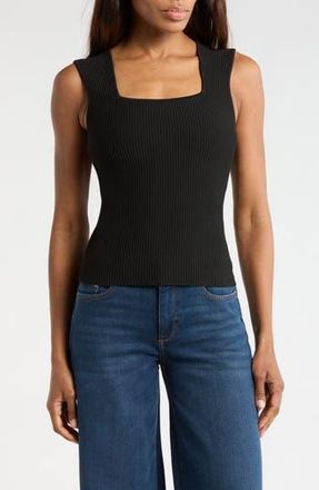 DL1961 Square Neck Sleeveless Top in Black at Nordstrom Rack, Size X-Small