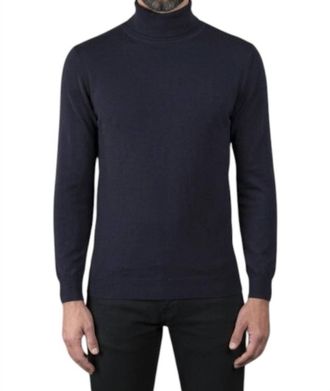 Moorer Long Sleeve Turtleneck Sweater In Blu