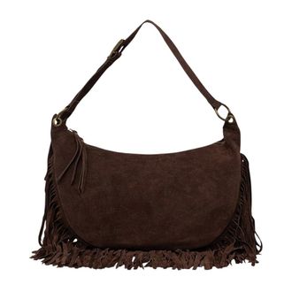 Vicolo Borsa a Spalla a Mezzaluna - - Bags - Donna - Marrone - ONE SIZE