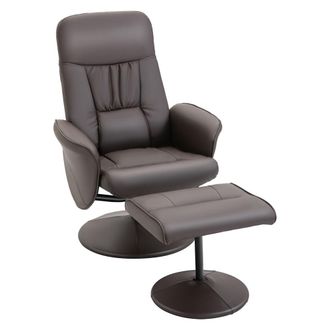 HOMCOM Sill&oacute;n reclinable otomana 76x81x101 cm marr&oacute;n