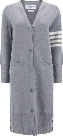 Thom Browne Milano stitch merino cardigan - women - Merino - 42 - Grey