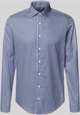 Seidensticker Regular Fit Freizeithemd mit Kentkragen Modell New in Marine, Größe 38