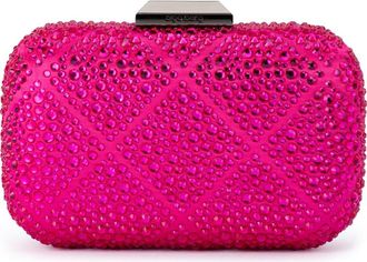 Olga Berg Keren Crystal Hotfix Frame Clutch in Fuchsia at Nordstrom Rack