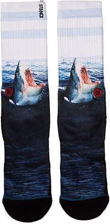 Stance Landlord Mens Crew Cut Socks Shoes Blue : MD, Cotton/Polyester/Spandex