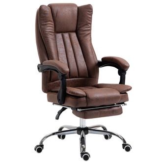 Vinsetto Executive Office Chair Computer Desk Chair for Home w/ Footrest - Brown | TJ Hughes